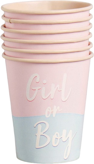 Набор стаканов бумажных «Girl or Boy»