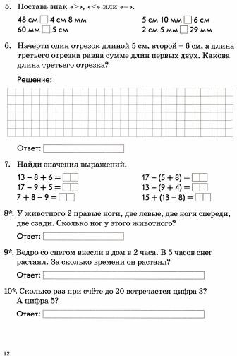 Математика. 2 класс. Работа по темам
