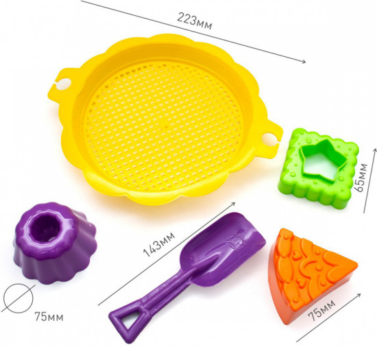 Набор песочный с ситом «Медовик»