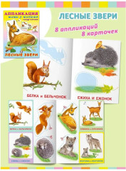 Аппликация с карточками «Лесные звери. Мамы и малыши» - Фото 3