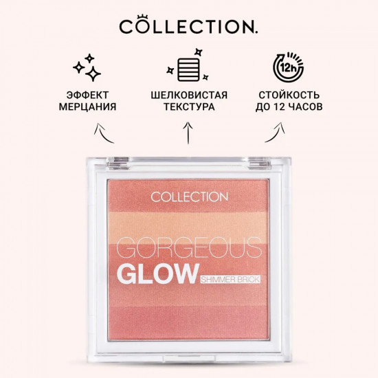 Румяна компактные «Gorgeous Glow», оттенок Blush Block