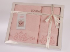 Набор махровых полотенец «Karna» Velsen (хлопок, размер 50х90, 70х140) - Фото 1