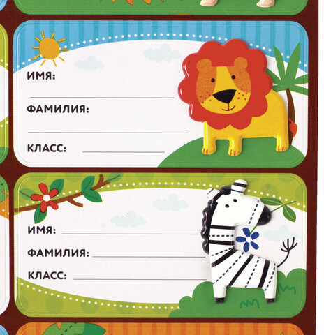 Наклейки школьные универсальные