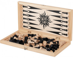 Игра настольная 3 в 1 «Шахматы, шашки, нарды» - Фото 9