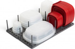 Органайзер для посуды и и кухонных принадлежностей «Peggy», серый - Фото 2