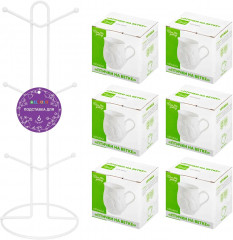 Набор кружек на подставке «Птички на ветке» - Фото 5