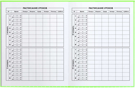 Дневник школьный «Зелёный неон»