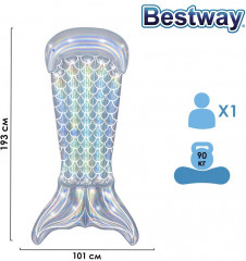 Матрас для плавания «Хвост русалки» - Фото 1