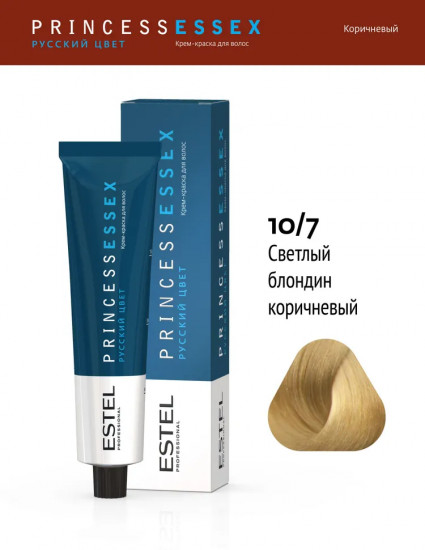 Крем-краска для волос, оттенок 10/7 Светлый блондин коричневый
