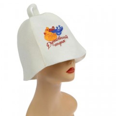 Шапка банная с вышивкой «Душевный отдых» - Фото 1