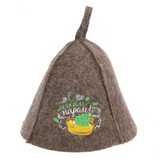 Шапка банная с вышивкой «С легким Паром!»