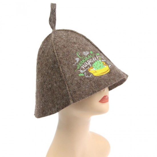 Шапка банная с вышивкой «С легким Паром!»