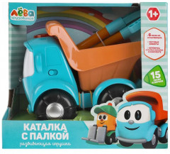 Каталка с палкой «Грузовичок Лева» - Фото 3