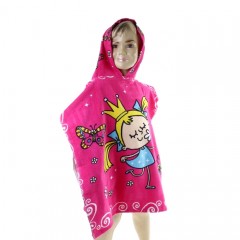 Детское пончо «Мамина принцесса» (хлопок, размер 60х120 см) - Фото 1