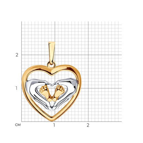 Подвеска из золочёного серебра