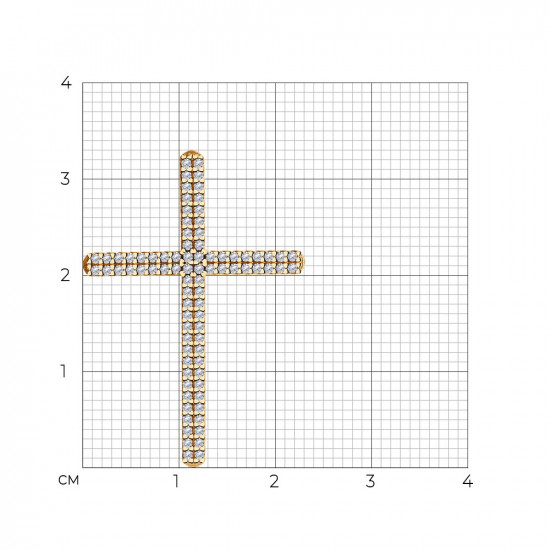 Подвеска из серебра с фианитами