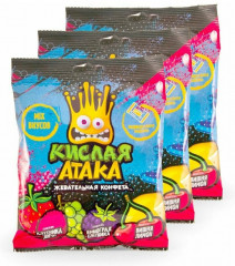 Конфеты жевательные «Кислая атака» - Фото 1