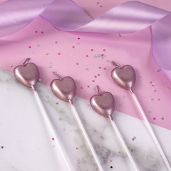Набор свечей для торта «Сердца на длинных пиках» - Фото 1