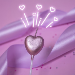 Набор свечей для торта «Сердца на длинных пиках» - Фото 2