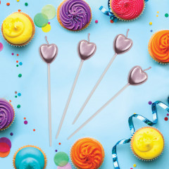 Набор свечей для торта «Сердца на длинных пиках» - Фото 4