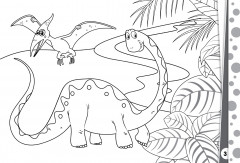 Раскраска «Динозаврлармен серуендеу. Прогулка с динозаврами» - Фото 3