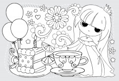 Раскраска «Көңілді құрбылар. Весёлые подружки» - Фото 3