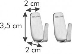 Крючок малый из нержавеющей стали «Presto» (2 шт) - Фото 1