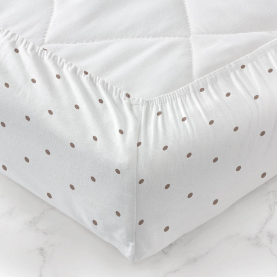 Простыня на резинке «Brown dots»