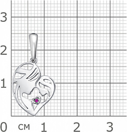 Подвеска из серебра с фианитом