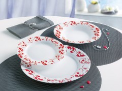 Тарелка обеденная Jazzy Pure Red, диаметр 25 см - Фото 1