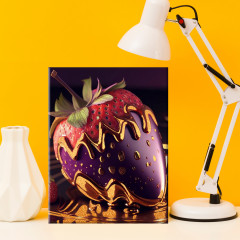 Картина по номерам с поталью «Клубника в шоколаде» - Фото 2