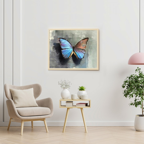 Картина по номерам «Голубая бабочка»