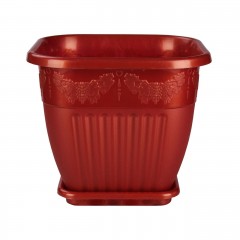 Горшок-кашпо «Лозанна» с поддоном (3 л), медный - Фото 1