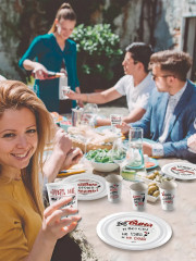 Набор тарелок одноразовых «Без вина не есть!» - Фото 2