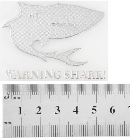 Шильдик «Warning Shark»