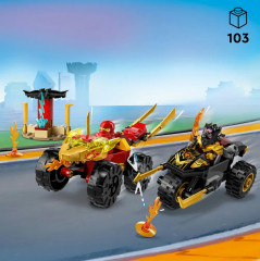 Конструктор Ninjago 71789 Машина Кая и мотоцикл Раса. Kai and Ras's Car and Bike Battle - Фото 12