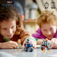 Конструктор Marvel 76260 Чёрная вдова и Капитан Америка. Black Widow & Captain America Motorcycles - Фото 4