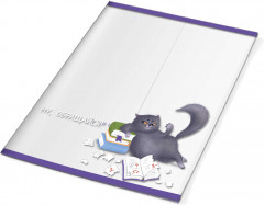 Набор обложек для тетрадей с рисунком «Озорные котики» - Фото 3