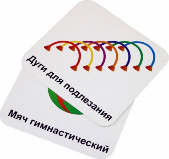 Спортинвентарь. 12 развивающих карточек