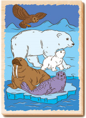 Дощечка с рисунком для выжигания «На льдине» - Фото 7