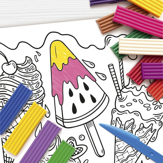 Коврик-раскраска многоразовый «Сладости»