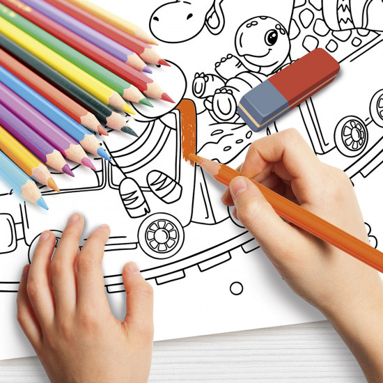 Коврик-раскраска многоразовый «Паровозик»