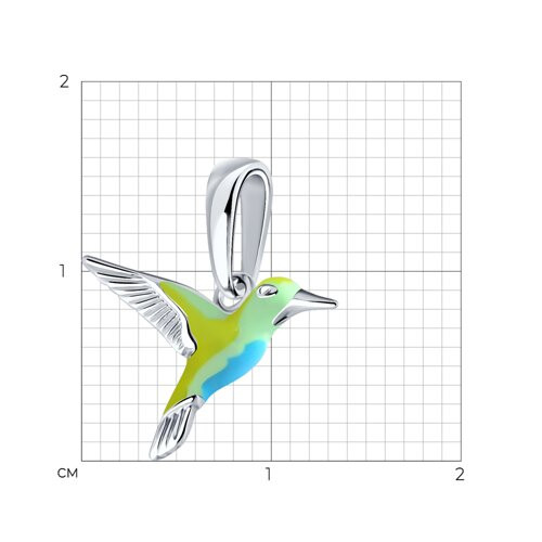 Подвеска из серебра с эмалью