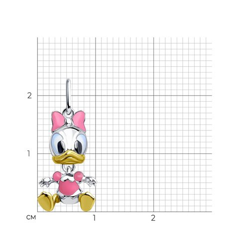 Подвеска из золочёного серебра с эмалью