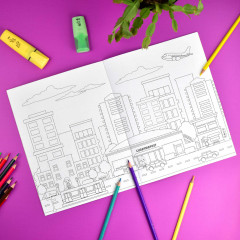 Раскраска «В городе» - Фото 1