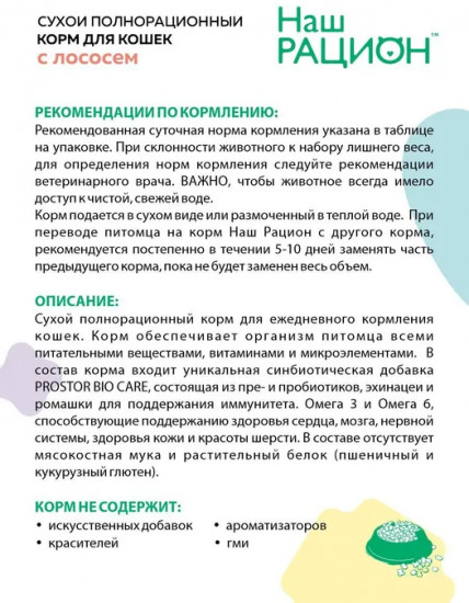 Корм для кошек с лососем