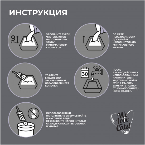 Наполнитель для кошачьего туалета с активированным углем