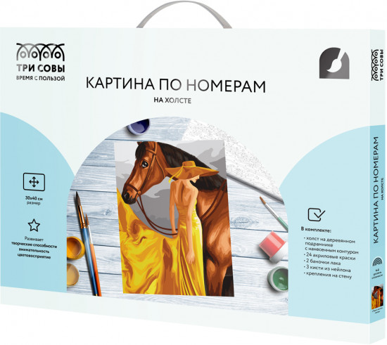 Картина по номерам «Леди в жёлтом платье»