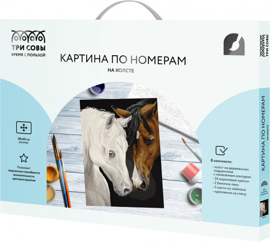 Картина по номерам «Лошади»