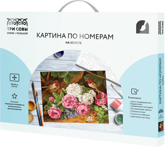 Картина по номерам «Пышные розы»